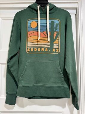 LEAGUE-Sedona Graphic Hoodie Sweatshirt - Forest Green